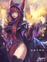 female female_focus female_only league_of_legends seuyan vastaya xayah