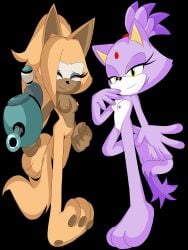 2girls blaze_the_cat female female_only j_nsfw multiple_girls sonic_(series) sonic_the_hedgehog sonic_the_hedgehog_(comics) sonic_the_hedgehog_(idw) sonic_the_hedgehog_(series) tagme whisper_the_wolf