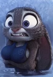 accurate_art_style anthro breasts clenched_teeth cold disney edit female hi_res judy_hopps lagomorph large_breasts leporid mammal one-piece_swimsuit rabbit screencap screenshot_edit shaking shivering solo swimming swimsuit swimwear teeth venjiiart water zootopia