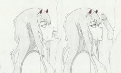 blowjob commission cum cum_in_mouth cum_in_pussy cum_inside cum_on_face darling_in_the_franxx deepthroat dick drawing fellatio female mudo oral oral_creampie oral_masturbation oral_penetration oral_sex partial_male sex sucking_penis tagme zero_two_(darling_in_the_franxx)