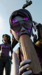 1boy 2girls big_penis crossover dark_bomber fellatio fortnite fortnite:_battle_royale glasses gloves huge_cock kate_bishop kate_bishop_(fortnite) marvel marvel_comics oral partial_male ponytail purple-tinted_eyewear red-j red_lj semen sunglasses tinted_eyewear