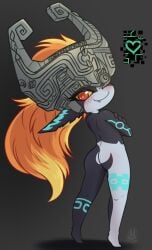 1girls ass blush bunnybits crossed_arms female female_only looking_at_viewer midna nintendo small_ass smile solo the_legend_of_zelda twilight_princess