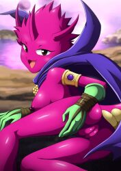 ass bacchusmon bbmbbf breasts digihentai digimon digimon_(species) erect_nipples humanoid nipples offering_to_viewer olympos_xii palcomix presenting_pussy pussy vagina