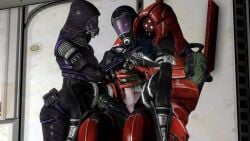 1girls 2boys 3d alien alien_girl animated assisted_handjob big_penis bisexual_male clothing darth666revan female gay geth geth_prime hand_on_hand handjob male mass_effect masturbation mp4 no_sound quarian robot technophilia video xenophilia yaoi