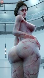 3d 3d_(artwork) ass ass_focus chrisisboi_ deborah_harper female female_only nude resident_evil resident_evil_6 zombie zombie_girl