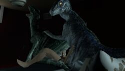 3d_(artwork) ass bed blue_(jurassic_world) bodily_fluids charlie_(jurassic_world) claws cum cum_in_cloaca cum_inside cum_on_butt cum_on_penis digital_media_(artwork) dinosaur dromaeosaurid faceless_character faceless_male facesitting female feral furniture genital_fluids genitals group group_sex hand_on_hip jurassic_park jurassic_world leaking_cum male male/female nude penis reptile scalie sex someguyoffthestreets source_filmmaker theropod threesome tongue tongue_out trio universal_studios velociraptor