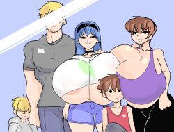 2girls 3boys big_penis big_sister brother_and_sister elanor_(lewdicrousart) erection_under_clothes family huge_breasts imminent_incest implied_incest lewdicrousart little_brother mother_and_son older_sister sarah_(lewdicrousart) scotty_(lewdicrousart) younger_brother