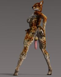 3d_(artwork) 4:5 5_fingers 5_toes animal_genitalia animal_penis anthro anus arched_back ass big_penis black_nose breasts butt_pose cheetah cinder_(earthclan) digital_media_(artwork) digitigrade earthclan3d feet felid feline feline_penis fingers flaccid fur futanari genitals glistening glistening_genitalia glistening_penis grey_background gynomorph hand_on_butt hi_res intersex looking_back mammal nipples nude penile_spines penis pink_anus pink_penis pose red_eyes side_boob simple_background solo spots spotted_body spotted_fur spread_legs spreading toes wide_stance yellow_body yellow_fur