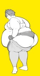 1girls ass bbw belly big_ass big_belly fat fat_ass female female_only huge_ass huge_belly obese overwatch overweight pewbutt solo_female ssbbw struggling struggling_to_fit tight_clothing tracer