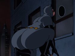 1girls ass batman:_the_animated_series batman_(series) bbw big_ass bodysuit catwoman catwoman_(dcau) dc dc_comics dcau edit fat fat_ass female female_only overweight pawg screenshot_edit solo thick thick_ass thick_thighs woot