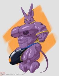 abs beerus biceps bulge dragon_ball dragon_ball_super flaccid furry guzreuef huge_bulge hyper hyper_balls hyper_bulge hyper_genitalia hyper_penis hyper_testicles male male_focus male_only muscle muscles muscular muscular_arms muscular_ass muscular_back muscular_legs muscular_male muscular_thighs nipples pecs solo solo_male veins veiny_penis