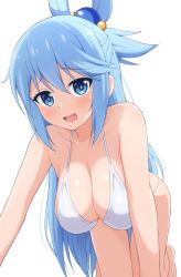 aqua_(konosuba) bikini bikini_top blue_eyes blue_hair blush eniraka happy kono_subarashii_sekai_ni_shukufuku_wo! open_mouth tagme