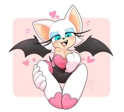 bulging_breasts cleavage female female_focus female_only fully_clothed looking_at_viewer mobian_(species) overflowing_breasts rouge_the_bat sega senpaimisskitty senpaimisskitty_(artist) sitting sonic_(series) sonic_the_hedgehog_(series)