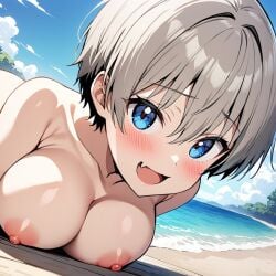 ai_generated breasts nipples un0rth0 uzaki-chan_wa_asobitai! uzaki_hana