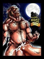 anal canine cum dchooi full_moon hairy human male mammal moon tagme were werewolf yaoi