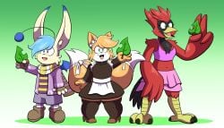 animal_crossing apron apron_only ass_expansion bimbofication breast_expansion huge_breasts hypnosis identity_death labelle_able mabel_able mind_break mind_control original_character prinnydood sable_able transformation