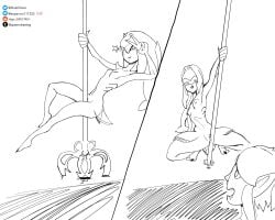 1boy 1boy1girl 1girls breath_of_the_wild fapping female female_focus female_masturbation fish fish_girl link link_(breath_of_the_wild) masturbating masturbation merfolk mipha pole pole_between_legs pole_dance pole_dancer pole_dancing pole_masturbation reddit_username small_breasts small_nipples small_waist smaller_female the_legend_of_zelda u/hugo_espectro1- zora