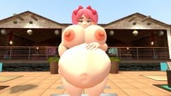 belly breasts disproportional fat garry's_mod glitch_productions gmod hyper_belly hyper_breasts kabalmystic nipples nude nude_female pregnant saiko_bichitaru_(smg4) smg4 standing