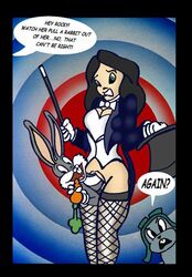 anthro bugs_bunny clothing crossover dc dc_comics female furry human jay_ward_productions looney_tunes male mammal rabbit rocket_j_squirrel rocky_and_bullwinkle russkere squirrel straight tagme warner_brothers zatanna