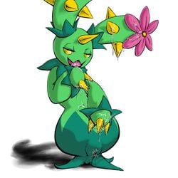 claws color female female_only front_view horn maractus nude pokemon pussy_juice queblock solo standing tagme vulva