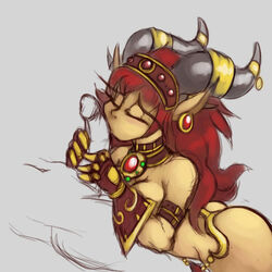 1girls alexstrasza ass big_penis breasts closed_eyes dragon_girl fellatio female gloves horn jewelry kissing_penis long_ears long_hair mel_the_hybrid milf monster_girl oral tagme video_games warcraft world_of_warcraft