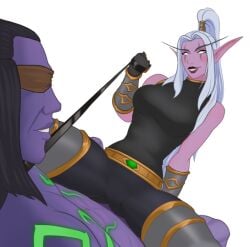 female female_on_top illidan_stormrage leash maiev_shadowsong male/female spacemaxmarine tagme warcraft