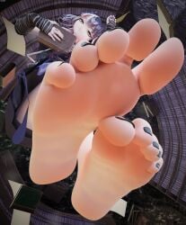 3d feet foot_fetish foot_focus foot_worship footwear giantess hololive hololive_english hololive_english_-advent- ralzelk shiori_novella sole_female soles tagme virtual_youtuber