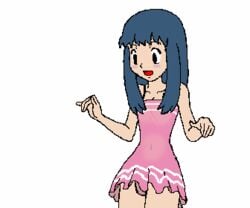 1girls alternate_costume animated bloggerman cheerleader collarbone colored cosplay dawn_(pokemon) dress female female_only hat human human_only lowres maid_uniform midriff nude panties pokemon pokemon:_arceus_and_the_jewel_of_life pokemon_(movie) pokemon_dppt pussy sleeveless solo swimsuit