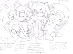 bisexual_male dar-powerforce echidna foursome fox hedgehog kitsune knuckles_the_echidna mina_mongoose mongoose sonic_(series) sonic_the_hedgehog tails