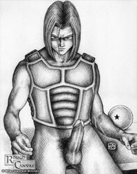 dragon_ball dragon_ball_z male male_only rough_canvas solo trunks_briefs