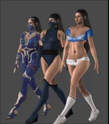 3d asian asian_female booty_shorts female female_only fully_clothed kitana kitana_(new_era) klassic_kitana midway mortal_kombat mortal_kombat_1_(2023) mortal_kombat_2 netherrealm_studios thighs