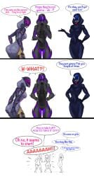 3girls comic_page crossover female funny living_clothes marvel mass_effect multiple_girls quarian spacemaxmarine tali'zorah_nar_rayya venom_(marvel)