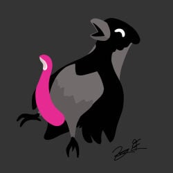 1:1 after_orgasm afterglow anthro avian big_penis bird bodily_fluids corvid corvus_(genus) crow cum death's_door don_frog. eyes_closed feral frogulus genital_fluids genitals hi_res innocent_expression leaking_cum leaking_precum lying male naive open_mouth oscine passerine penis precum purple_penis reaper_(death's_door) smile solo tapering_penis