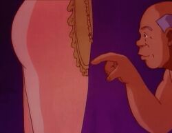 1992 1girls 90s age_difference animated animated_gif apron apron_aside apron_lift arms_up ass bald blush brown_hair censored cunnilingus embarrassed eyes_closed fat fat_man female licking licking_pussy lipstick long_hair lowres naked_apron nude old old_man older_male_and_younger_female prostitution serving serving_tray youjuu_sensen_adventure_kid