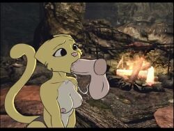 animated animation anthro anthro_penetrated artist_strykersart balls boobs_bouncing breasts cat_ears cat_tail catgirl cave feline floating_penis furry furry_female huge_cock human human_on_anthro humanoid_penis katia_managan khajiit khajiit_female oral oral_penetration oral_sex penis prequel prequel_adventure remastered skyrim sound sound_edit sound_effects sound_warning strykersart tagme the_elder_scrolls throat_bulge throat_fuck video