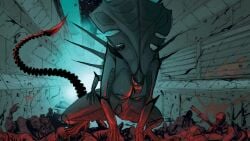 absurd_res alien alien_(franchise) blood bodily_fluids female gore hi_res humanoid monster solo xenomorph xenomorph_queen
