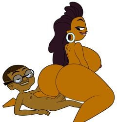 1boy 1girls anne_maria_(tdi) ass big_ass big_breasts breasts cameron_(tdi) cowgirl_position dark-skinned_female dark-skinned_male dark_skin female glasses huge_ass large_breasts looking_pleasured male penetration penis penis_in_pussy pussy tagme total_drama:_revenge_of_the_island total_drama_(series) total_drama_island vaginal_penetration vanilladream34