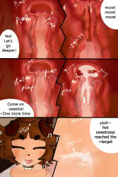 1boy 1girl 2girls anthro brother_and_sister brown_hair cum cum_in_mouth cum_in_pussy cum_inside dog_boy dog_ears dog_girl doggy_style furry furry_female furry_male furry_only hazel_(typh) mimi_(typh) nana_(typh) only x-ray