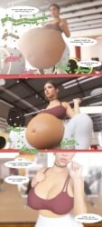 1girls 3d diskdata female female_only female_pred gym implied_vore oral_vore rendered tagme vore vore_belly workout