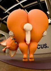 3d_(artwork) absurd_res anthro balls bent_over big_balls big_butt big_penis butt canid canine digital_media_(artwork) femboy fox genitals hi_res huge_butt hyper hyper_butt kirby_animatez looking_at_viewer looking_back looking_back_at_viewer male mammal miles_prower penis praise_da_booty_(meme) red_fox sega solo sonic_the_hedgehog_(series) thick_thighs tiptoes true_fox yoga_mat