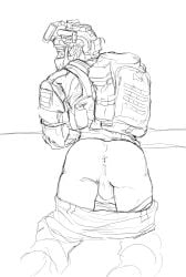 ass_focus asshole ballsack call_of_duty call_of_duty_modern_warfare_2_(2022) doodle fully_clothed gay gay_male konig military military_uniform pants_down soldier solo solo_focus tactical_gear uniform