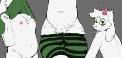 alternate_version_available chubby deltarune furry goat nipples pompsadoodle ralsei twink undertale