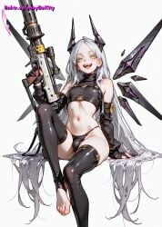 1boy ai_generated bikini bulge cyberpunk femboy hips leviathan_(nikke) otoko_no_ko trap yaoi