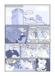 2025 anthro big_penis bodily_fluids border breath building business_attire business_suit businessman businesswear canid canine canis ceo choker clothed clothed_anthro clothed_male clothing cloud coat cobalt_giovanola collar comic corporation cum cum_in_clothing cum_in_pants cum_stain cum_stains dialogue dr._gene_n._sime dr._paul_aylmer english_text erection erection_under_bottomwear erection_under_clothing erection_under_pants eyewear facepalm fully_clothed fully_clothed_anthro fully_clothed_male genital_fluids genitals glasses group hi_res hyena jewelry lab_coat latex male mammal meeting_room multiple_scenes necklace obese obese_anthro obese_male overweight overweight_anthro overweight_male panting penis researcher ruffythelion saliva scientist sharp_teeth skinny_anthro skinny_male speech_bubble suit teeth tenting text tongue tongue_out topwear trio unimpressed wearing_glasses white_border wolf