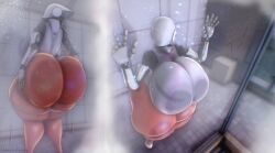 1girls 3d 3d_(artwork) against_glass big_ass big_breasts breasts cleavage clothed curvy curvy_female cyborg dark-skinned_female dark_skin dressed female female_focus haydee haydee_(game) ingame ingame_model lobbyandwoopy multiple_angles no_face pinup robot robot_girl second_life shower squeezing squish squished_ass squished_breasts thick thick_ass thick_thighs thighs tight_clothing video_game_character wet wide_hips