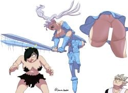 ass ass_focus asshole big_ass big_breasts black_clover legs noelle_silva thighs upskirt upskirt_view