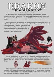 4_toes 5_fingers abs absurd_res anthro black_hair breasts chest_tuft claws collarbone corahlope countershading dewclaw dragon drakon_(the_world_below) english_text feet female fingers green_eyes hair hi_res hip_tuft horn information_board inner_ear_fluff lying membrane_(anatomy) membranous_wings mythological_creature mythological_scalie mythology nipples on_side open_species pubes pubic_mound red_body scalie scuted_legs scuted_tail scutes solo tan_horn text the_world_below toes tuft wide_hips wing_claws wings