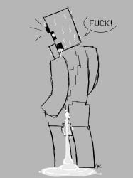 1boy 2026 butt creampie cum cum_overload english_text fanart lycaonpictus male minecraft sketch sweat villager_(minecraft)