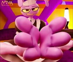 3_toes 3d_(artwork) 3d_animation animated annoyed anthro clothed clothing digital_media_(artwork) eyebrows feet feet_together femboy foot_fetish foot_flower foot_focus glitch_productions jax_(tadc) lagomorph lamp lava_lamp leporid looking_at_viewer maid_headdress maid_uniform makeup male mammal mascara nouvaera open_mouth paw_pussy purple_body rabbit raised_eyebrow short_playtime sitting soles solo sound tagme teeth text the_amazing_digital_circus toe_wiggle toes uniform video watermark yellow_sclera yellow_teeth
