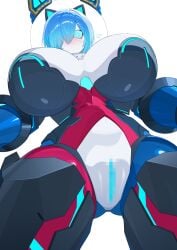 1girls artist_name artist_request ass_visible_through_thighs blue_eyes blue_hair blush blushing breasts censored censored_pussy clanker commission crotchless embarrassed embarrassed_female exposed_crotch exposed_pussy female female_focus female_only huge_breasts jet_(jetngs) jetngs looking_at_viewer original original_character pussy pussy_exposed robot robot_girl short_hair skeb_commission spreading sweatdrop sweating thick thick_ass thick_thighs thighhighs thighs white_background wide_hips wide_thighs